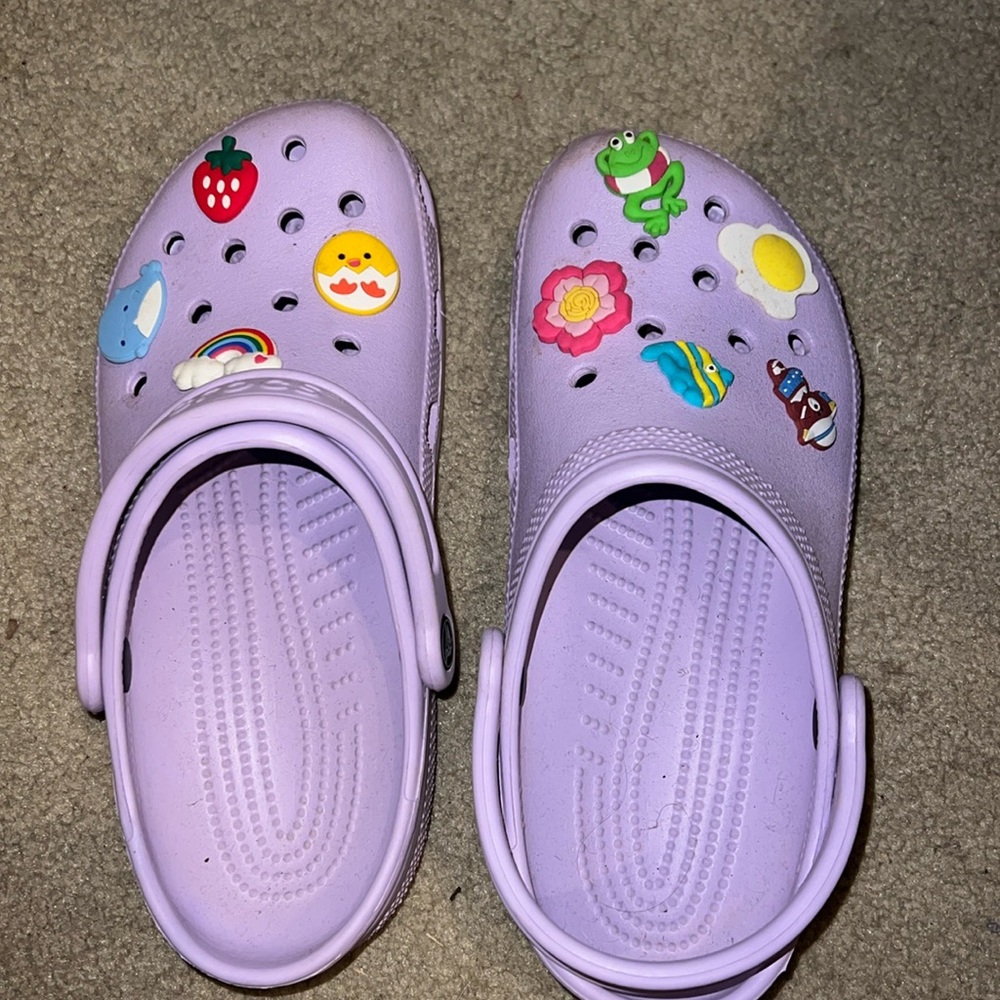 purple crocs